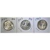 Image 1 : LOT OF 3 WALKING LIBERTY HALF DOLLARS: