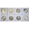 Image 2 : LOT OF 8 FRANKLIN HALF DOLLARS: