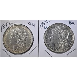 1882 AU & 1882-O BU MORGAN DOLLARS
