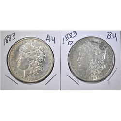 1883 AU & 1883-O BU MORGAN DOLLARS