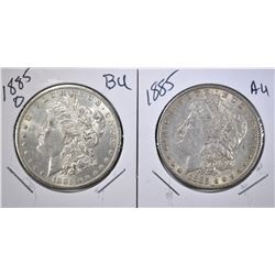 1885 AU & 1885-O BU MORGAN DOLLARS