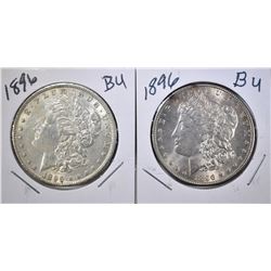 2 1896 BU MORGAN DOLLARS