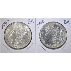 1897 BU & 1900 BU MORGAN DOLLARS