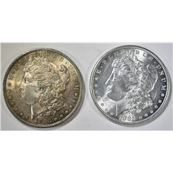 1883-O & 1885 MORGAN DOLLARS CH BU