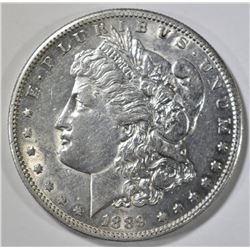 1889-S MORGAN DOLLAR CH AU RIM BUMP