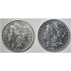 1889-O & 90-O MORGAN DOLLAR AU