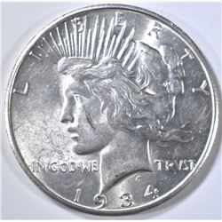 1934-S PEACE DOLLAR, AU/BU