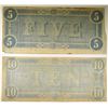 Image 2 : 1864 $5.00 & $10.00 CONFEDERATE NOTES