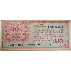 $10 SERIES 471  MILITARY PAYMENT CERTIFICATE XF