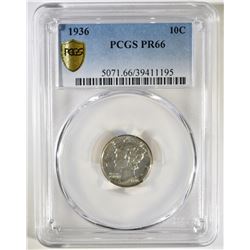 1936 MERCURY DIME PCGS PR-66