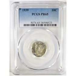 1939 MERCURY DIME PCGS PR-65