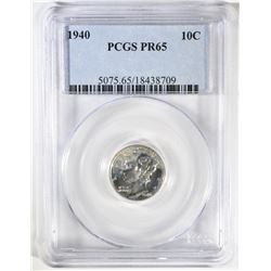 1940 MERCURY DIME PCGS PR-65