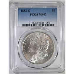 1882-O MORGAN DOLLAR PCGS MS-62