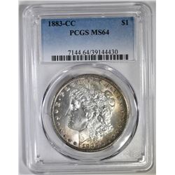 1883-CC MORGAN DOLLAR PCGS MS-64