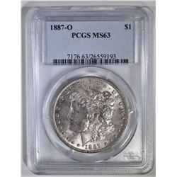 1887-O MORGAN DOLLAR PCGS MS-63