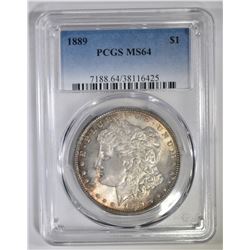 1889 MORGAN DOLLAR PCGS MS-64