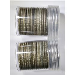 2-ROLLS (40) CIRC 40% SILVER KENNEDY HALVES