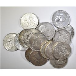 6-FRANKLIN & 14 1964 KENNEDY HALVES