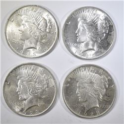 4-AU 1923 PEACE DOLLARS