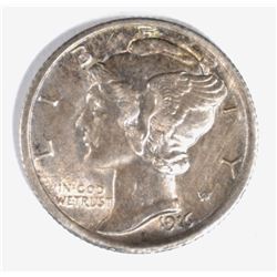 1916-D MERCURY DIME CHOICE BU FULL BANDS