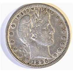 1896-S BARBER QUARTER XF