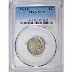 1921-S BUFFALO NICKEL PCGS VF-35
