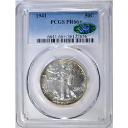 1941 WALKING LIBERTY HALF DOLLAR, PCGS PR-66+ CAC