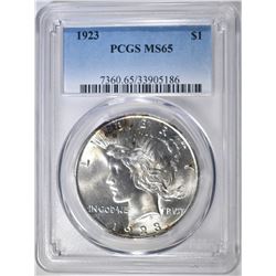 1923 PEACE DOLLAR PCGS MS-65