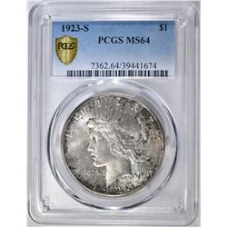 1923-S PEACE DOLLAR PCGS MS-64