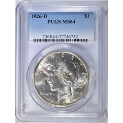 1926-D PEACE DOLLAR PCGS MS-64