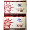 Image 1 : 2000 & 2001 U.S. SILVER PROOF SETS ORIG PACKAGING