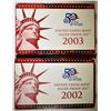Image 1 : 2002 & 2003 U.S. SILVER PROOF SETS ORIG PACKAGING
