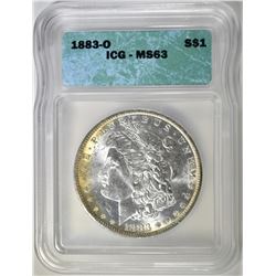 1883-O MORGAN DOLLAR, ICG MS-63