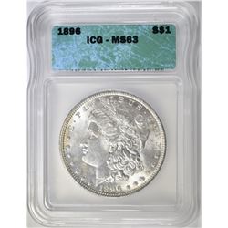 1896 MORGAN DOLLAR, ICG MS-63