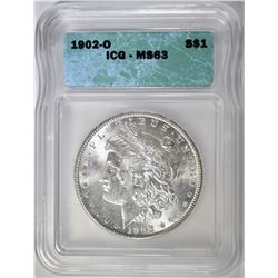 1902-O MORGAN DOLLAR, ICG MS-63