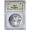 Image 1 : 2011 AMERICAN SILVER EAGLE OBCS PERFECT GEM BU