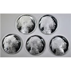 5-1-Oz 2015 .999 SILVER INDIAN/BUFFALO RIOUNDS