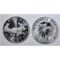 MIGHTY & LIBERTY EAGLE 1-Oz .999 SILVER ROUNDS
