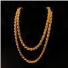 Image 1 : Mens 33" Twisted Braid Link 14k Gold Necklace