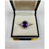 Image 1 : Brilliant Ladies size 6 Amethyst, Sterling Silver Ring