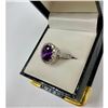Image 2 : Brilliant Ladies size 6 Amethyst, Sterling Silver Ring