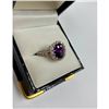 Image 3 : Brilliant Ladies size 6 Amethyst, Sterling Silver Ring