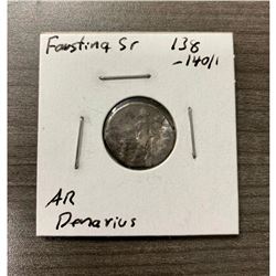 138-141 Faustina Silver Denarius