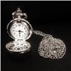 Image 3 : Elegant Silver Tone Watch Pendant Necklace