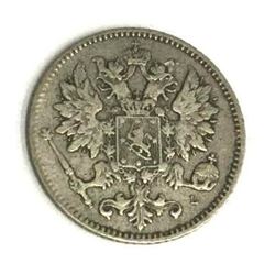 Finland under Russia Silver 25 Pennia 1899