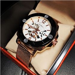 Mens L.A. Banus Mammoth Ivory White Dial Stainless Steel Band Watch