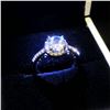 Image 3 : Ladies 925 Silver Marked 2 Carat Main Stone CZ Diamond Ring
