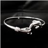 Image 3 : Ladies 925 Sterling Silver Dolphin Bangle