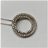 Image 1 : Italian Cuban Link Sterling Silver 925 Necklace With Double Circle Mounted Pendant