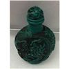 Image 1 : Asian Green Dragon Carved Snuff Bottle